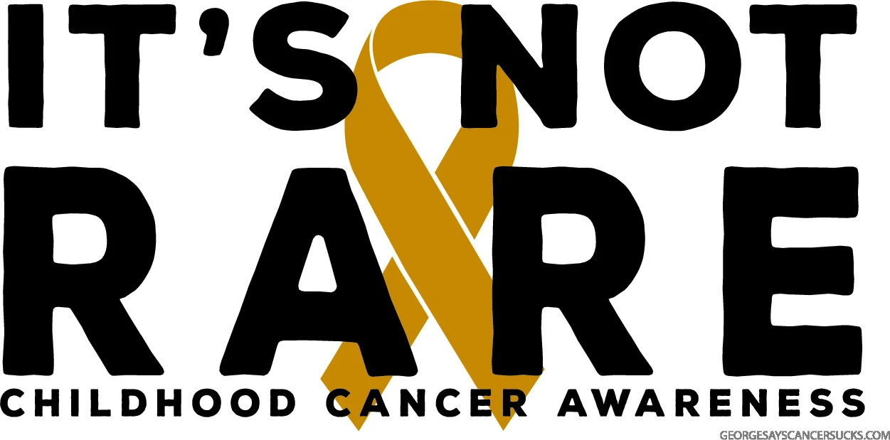 It's Not Rare childhood cancer awareness decal design