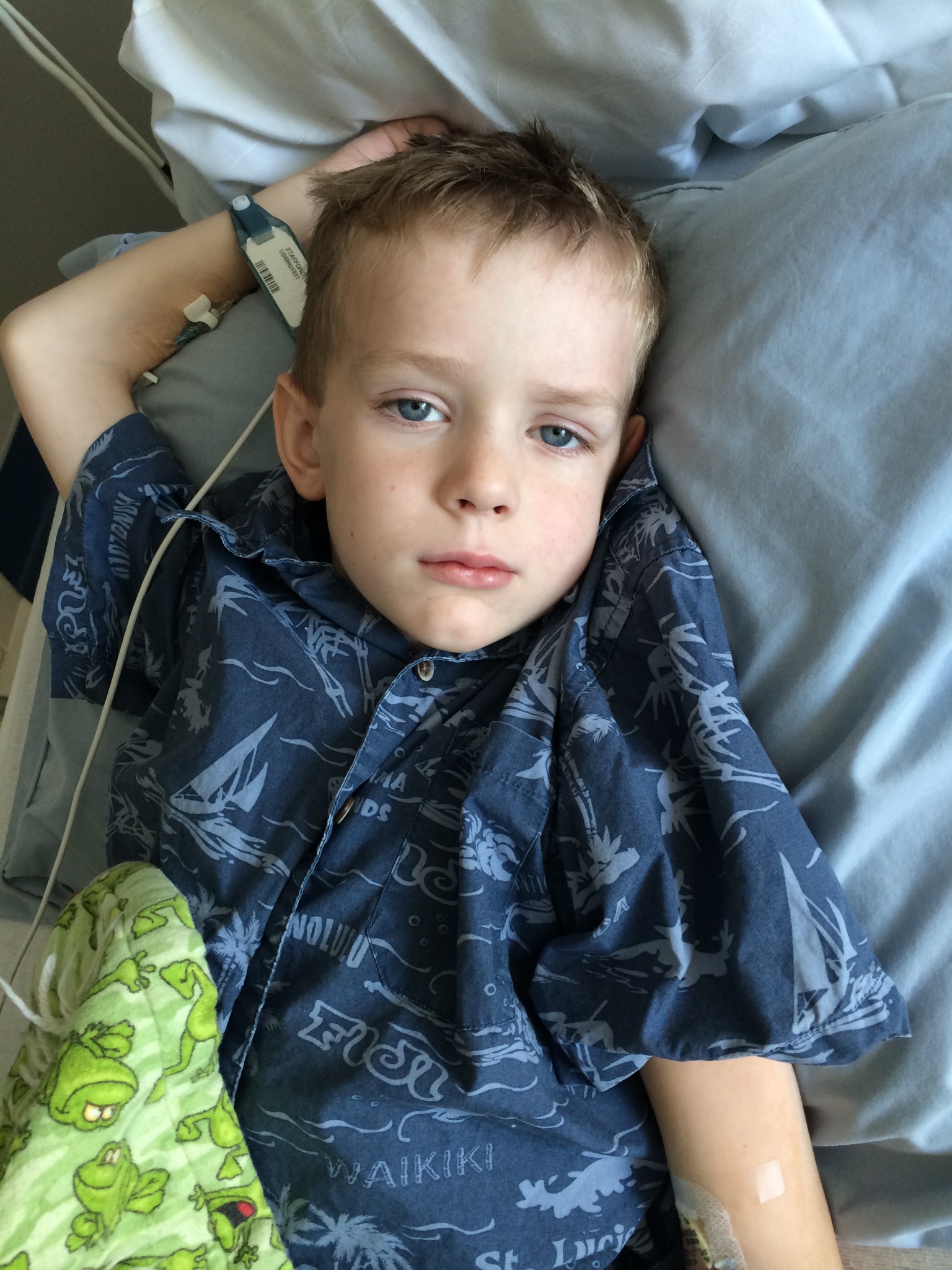Child in a hospital during treatment
